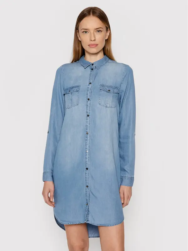 Vero Moda Vero Moda Jeans haljina Silla 10184172 Plava Regular Fit