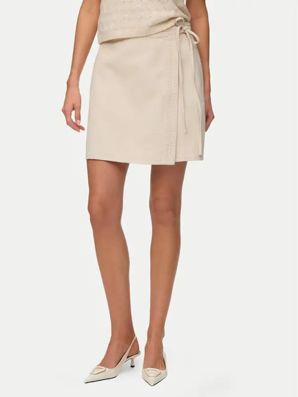 Vero Moda Vero Moda Jeans suknja Liza 10332535 Svijetlo bež Regular Fit