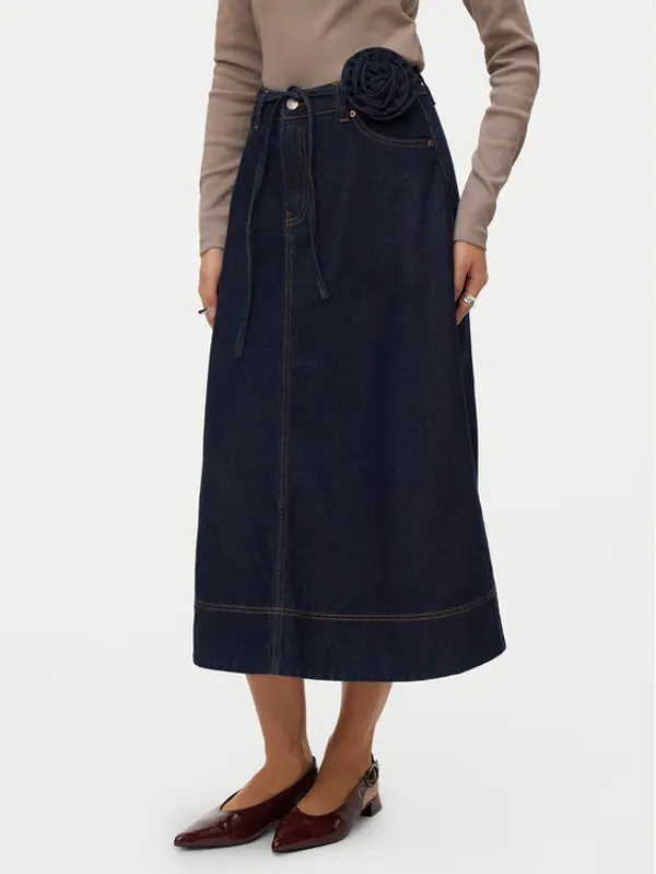 Vero Moda Vero Moda Jeans suknja Ruth 10343067 Tamnoplava A-Line Fit