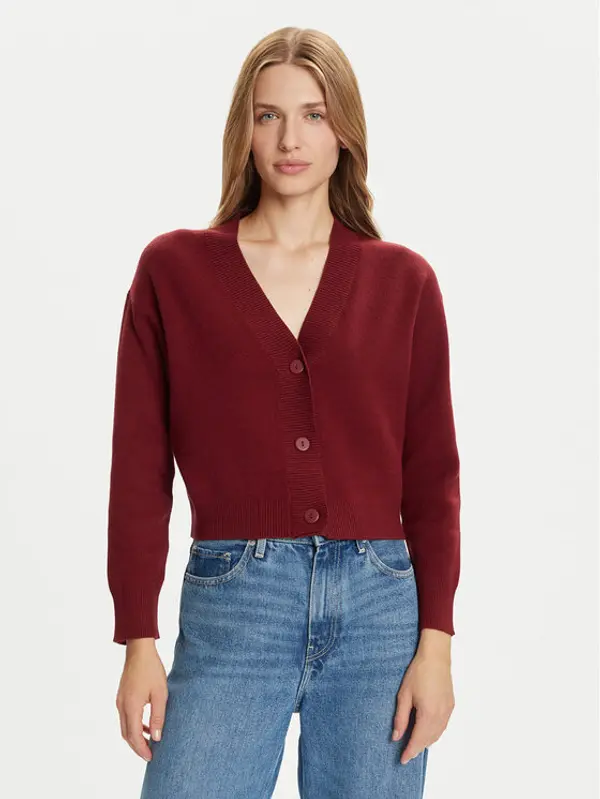 Vero Moda Vero Moda Kardigan Gold Art 10332210 Tamnocrvena Regular Fit