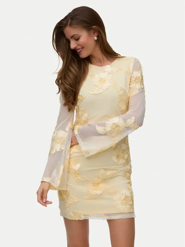 Vero Moda Vero Moda Koktel haljina Quinn 10348613 Žuta Regular Fit