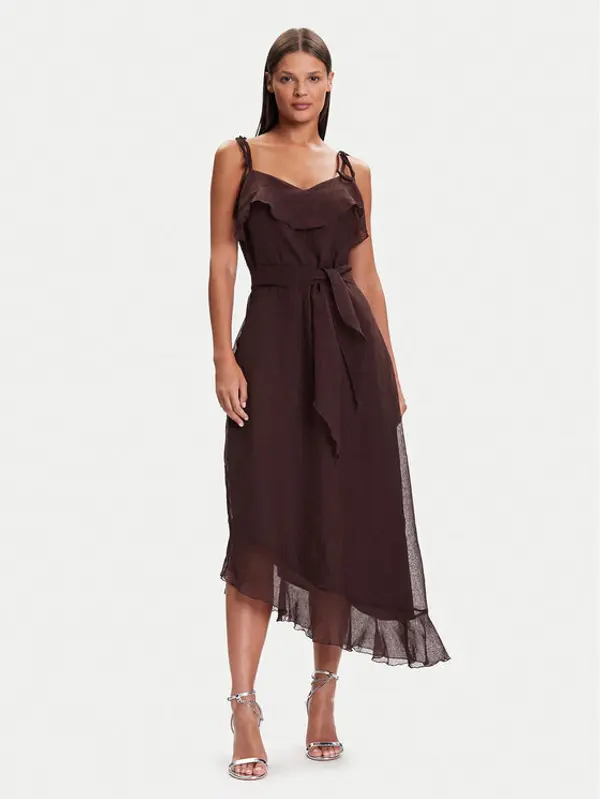 Vero Moda Vero Moda Koktel haljina Sabrina 10344471 Smeđa Regular Fit