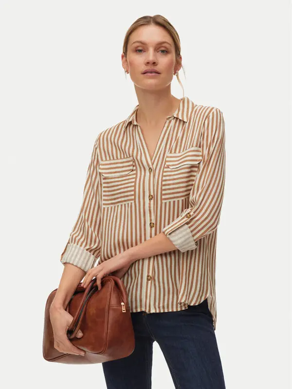 Vero Moda Vero Moda Košulja Bumpy 10275283 Bež Regular Fit