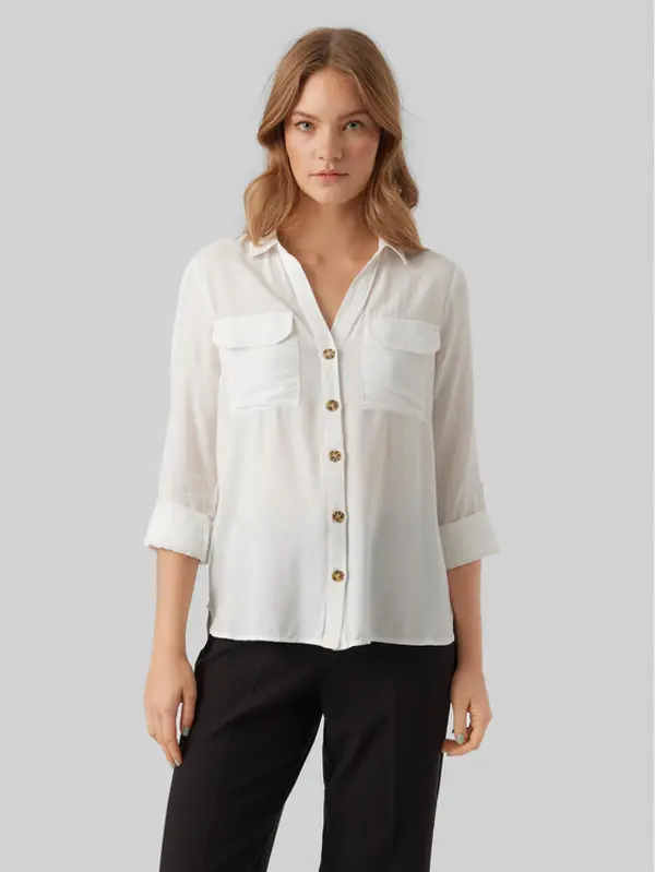 Vero Moda Vero Moda Košulja Bumpy 10275283 Bijela Regular Fit