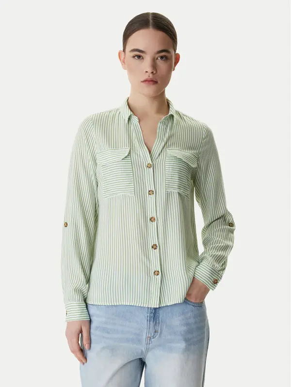 Vero Moda Vero Moda Košulja Bumpy 10275283 Zelena Regular Fit
