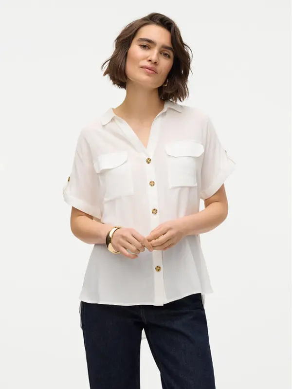 Vero Moda Vero Moda Košulja Bumpy 10310139 Bijela Regular Fit