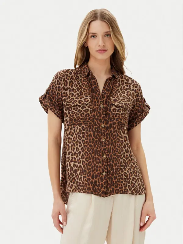 Vero Moda Vero Moda Košulja Bumpy 10331923 Smeđa Regular Fit