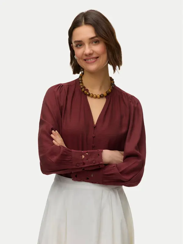 Vero Moda Vero Moda Košulja Irina 10338396 Tamnocrvena Regular Fit