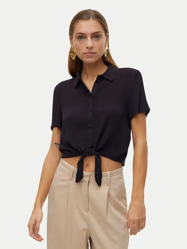 Vero Moda Vero Moda Košulja Menny 10303694 Crna Relaxed Fit