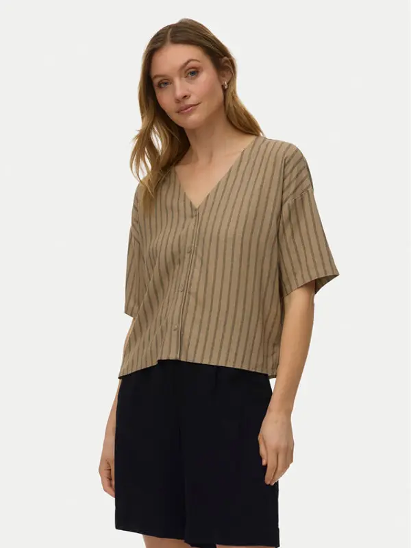 Vero Moda Vero Moda Košulja Rosie 10346914 Svijetlo smeđa Loose Fit