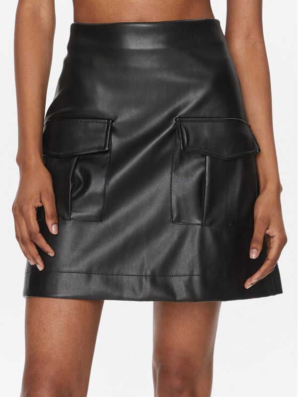 Vero Moda Vero Moda Kožna suknja Sof 10299436 Crna Regular Fit