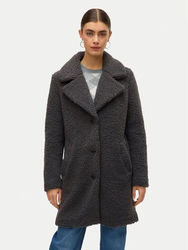 Vero Moda Vero Moda Kožuh Kylie Teddy 10289938 Siva Loose Fit
