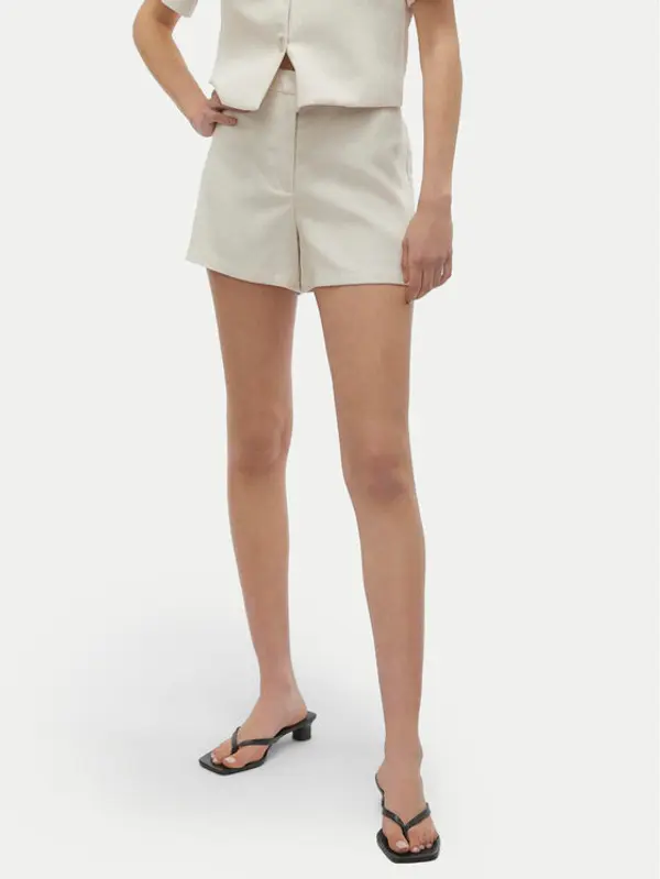 Vero Moda Vero Moda Kratke hlače Florence 10306692 Écru Regular Fit