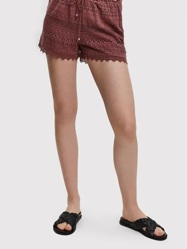Vero Moda Vero Moda Kratke hlače Honey 10190155 Tamnocrvena Regular Fit