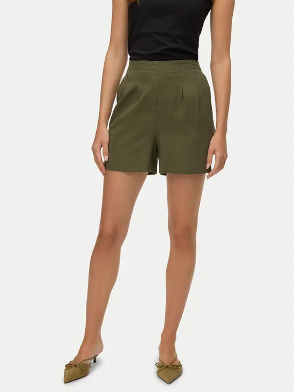 Vero Moda Vero Moda Kratke hlače Jesmilo 10279694 Zelena Regular Fit