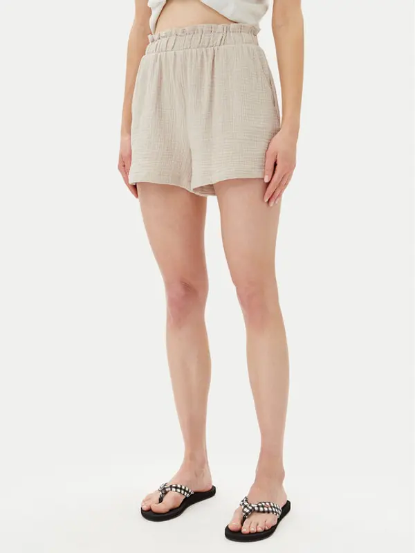 Vero Moda Vero Moda Kratke hlače Natali 10279687 Bež Baggy Fit
