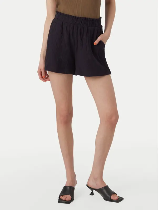 Vero Moda Vero Moda Kratke hlače Natali 10279687 Crna Baggy Fit