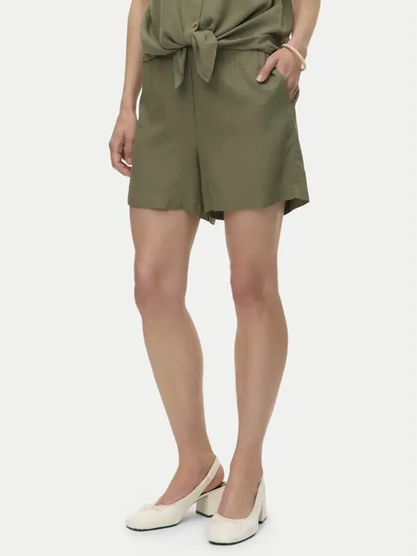 Vero Moda Vero Moda Kratke hlače Thea 10333804 Zelena Loose Fit