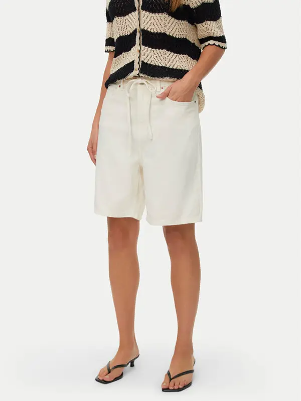 Vero Moda Vero Moda Kratke traperice Villa 10326196 Bež Regular Fit
