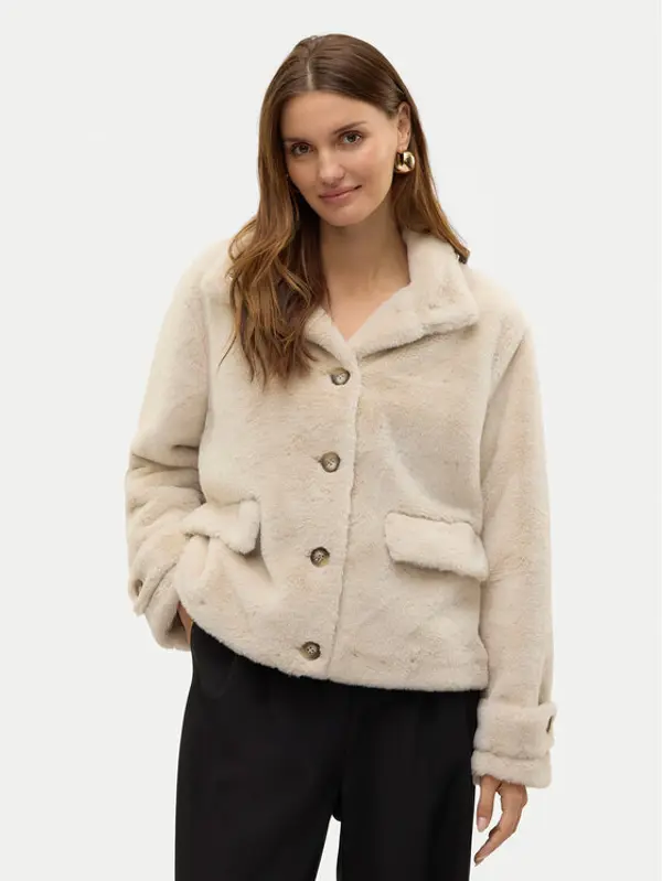 Vero Moda Vero Moda Krzno Sonjaeva 10310303 Bež Regular Fit