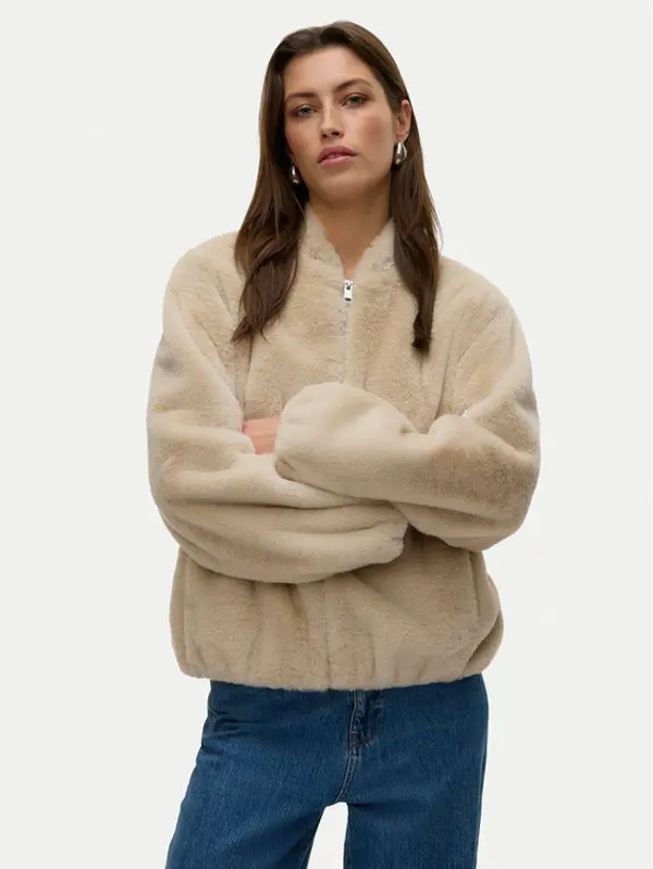 Vero Moda Vero Moda Krzno Sonjaliga 10331291 Bež Regular Fit
