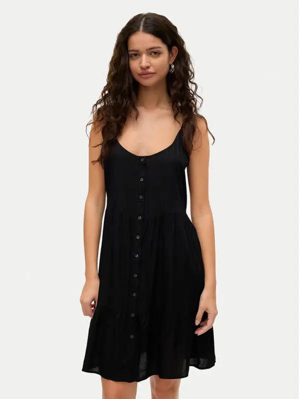 Vero Moda Vero Moda Ljetna haljina Bumpy 10325283 Crna Loose Fit