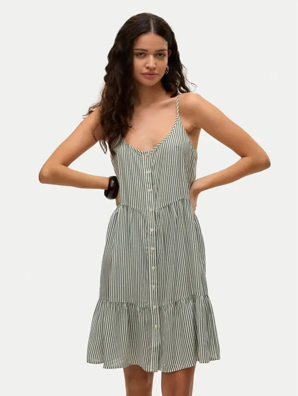 Vero Moda Vero Moda Ljetna haljina Bumpy 10325283 Zelena Loose Fit