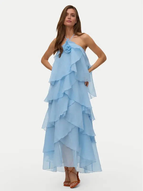 Vero Moda Vero Moda Ljetna haljina Delillah 10338846 Svijetlo plava Regular Fit