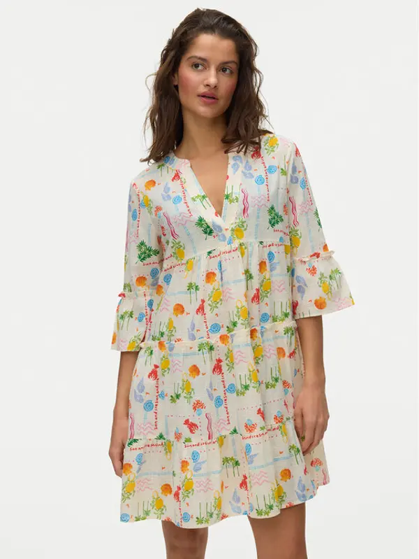 Vero Moda Vero Moda Ljetna haljina Elena 10357444 Svijetlo žuta Regular Fit