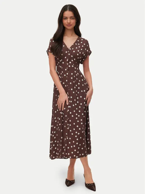 Vero Moda Vero Moda Ljetna haljina Elisa 10348019 Tamno smeđa Regular Fit
