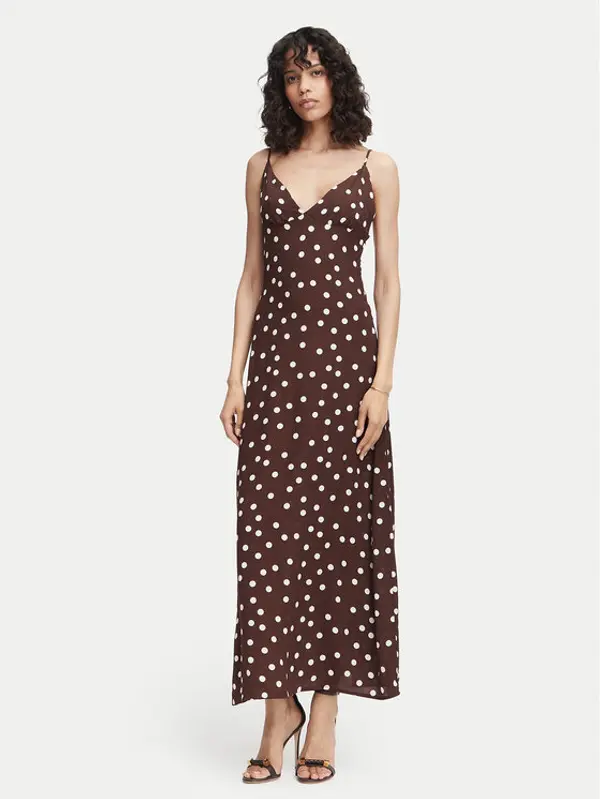Vero Moda Vero Moda Ljetna haljina Elisa 10350647 Tamno smeđa Regular Fit