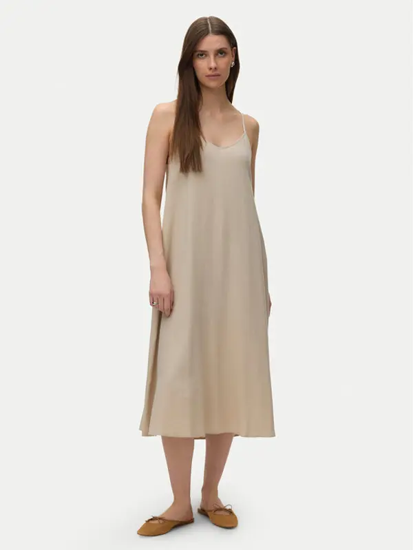 Vero Moda Vero Moda Ljetna haljina Emilo 10340519 Bež Loose Fit