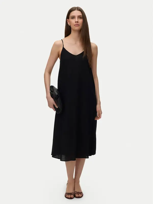 Vero Moda Vero Moda Ljetna haljina Emilo 10340519 Crna Loose Fit