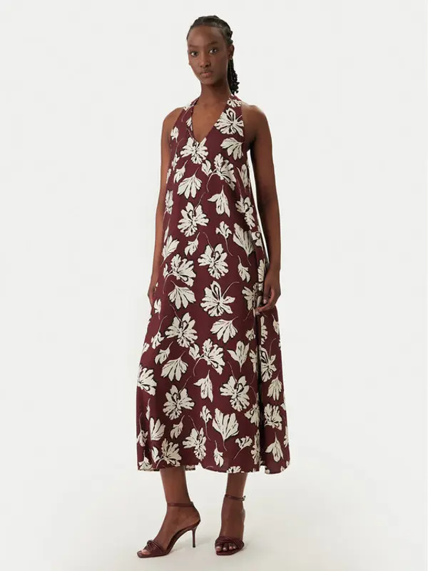 Vero Moda Vero Moda Ljetna haljina Jennifer 10341973 Tamnocrvena Regular Fit