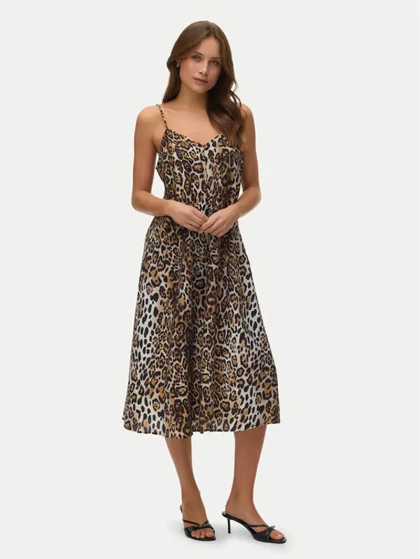 Vero Moda Vero Moda Ljetna haljina Josie 10303398 Smeđa Regular Fit