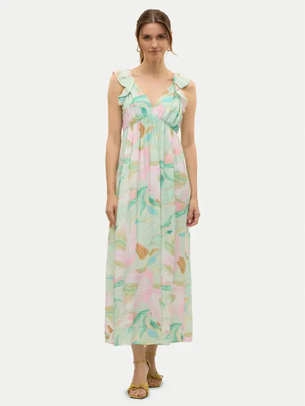 Vero Moda Vero Moda Ljetna haljina Josie 10324125 Zelena Regular Fit