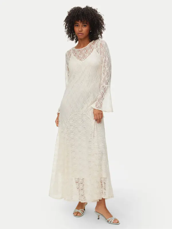 Vero Moda Vero Moda Ljetna haljina Loulou 10346192 Krem Loose Fit