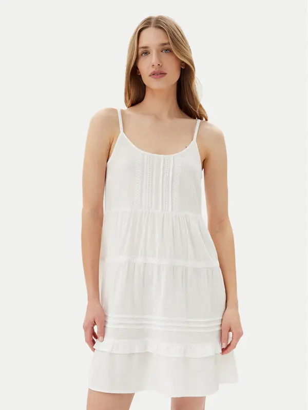 Vero Moda Vero Moda Ljetna haljina Pretty 10325236 Bijela Regular Fit