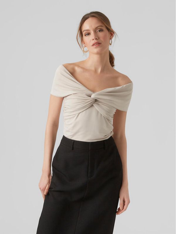 Vero Moda Vero Moda Majica 10296078 Écru Regular Fit