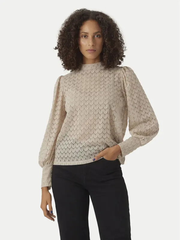 Vero Moda Vero Moda Majica Becca 10302894 Bež Regular Fit