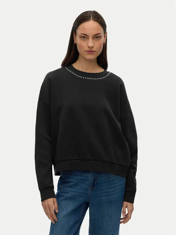 Vero Moda Vero Moda Majica dugih rukava Lotte 10333544 Crna Regular Fit
