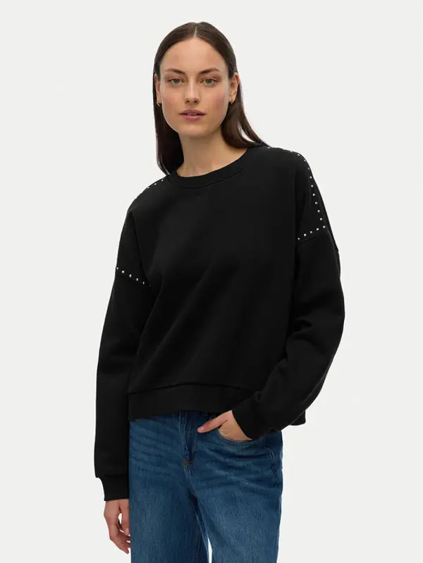 Vero Moda Vero Moda Majica dugih rukava Lotte 10333544 Crna Regular Fit