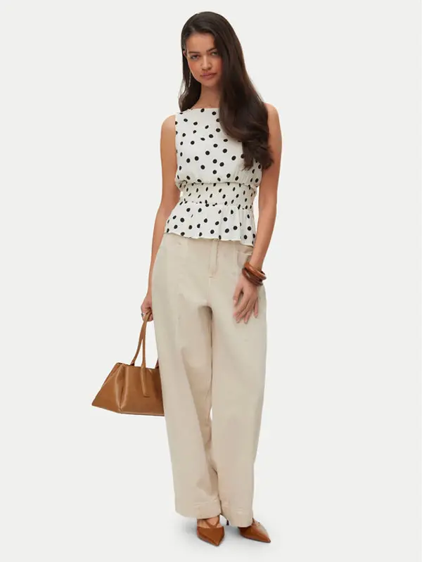 Vero Moda Vero Moda Majica Elisa 10347963 Bijela Loose Fit