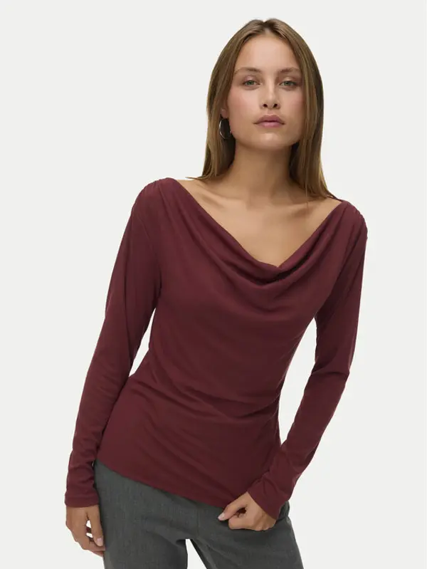 Vero Moda Vero Moda Majica Ice 10340793 Tamnocrvena Regular Fit