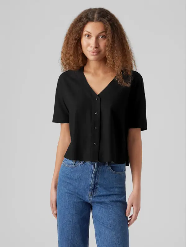 Vero Moda Vero Moda Majica Jesmilo 10279696 Crna Regular Fit