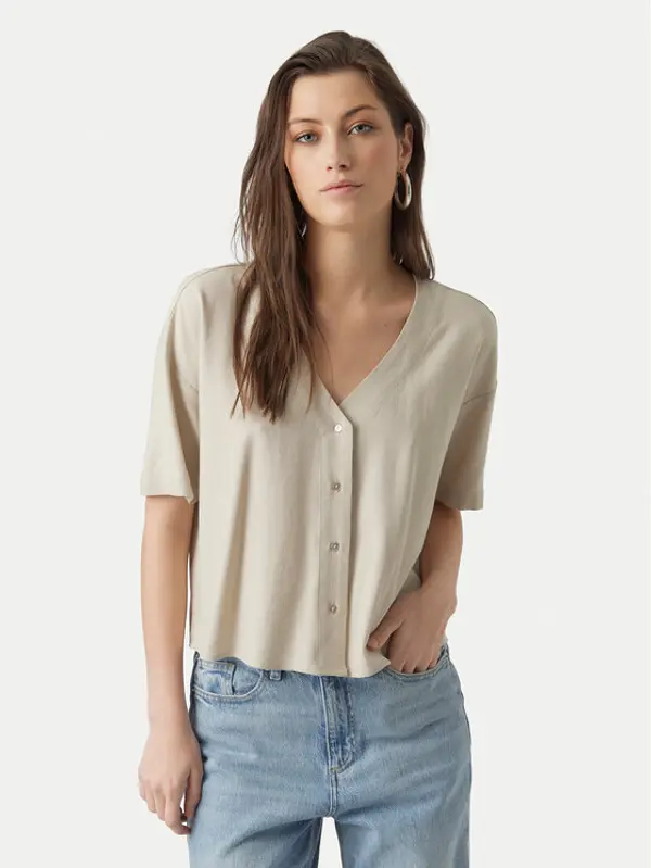 Vero Moda Vero Moda Majica Jesmilo 10279696 Svijetlo bež Regular Fit