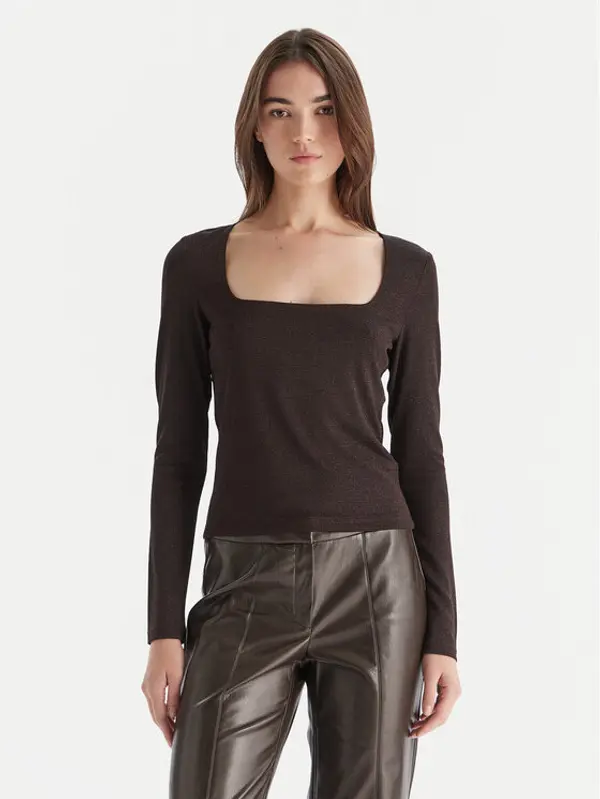 Vero Moda Vero Moda Majica Kanva 10336088 Smeđa Regular Fit
