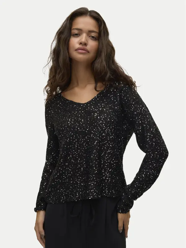 Vero Moda Vero Moda Majica Leilani 10318223 Crna Loose Fit