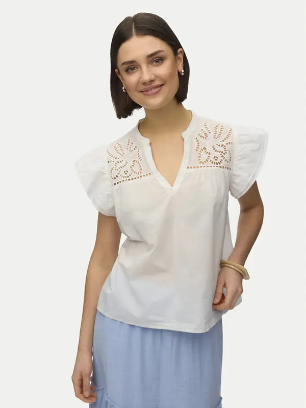 Vero Moda Vero Moda Majica Line 10347292 Bijela Regular Fit