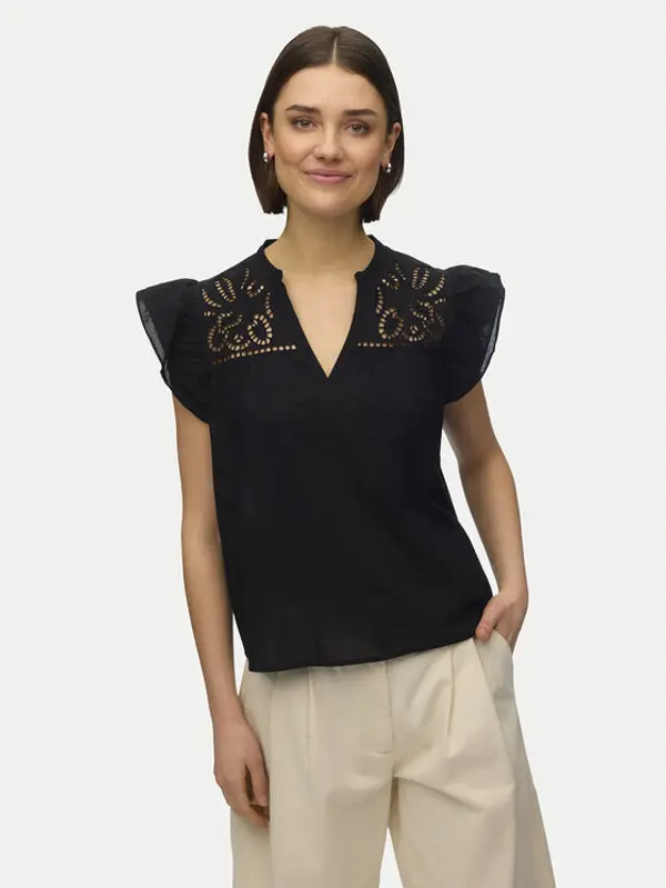 Vero Moda Vero Moda Majica Line 10347292 Crna Regular Fit